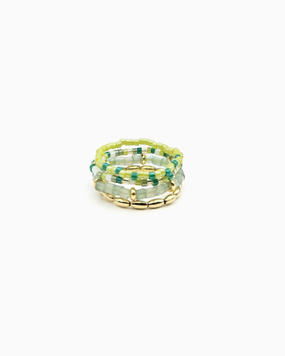 FOREST GREENS GEMSTONE STRETCH RINGS