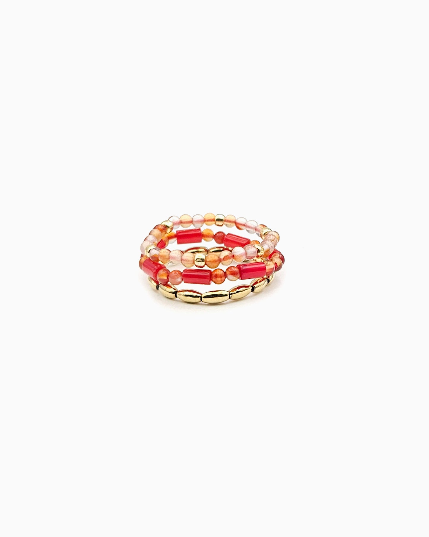 SUNSET GEMSTONE STRETCH RINGS