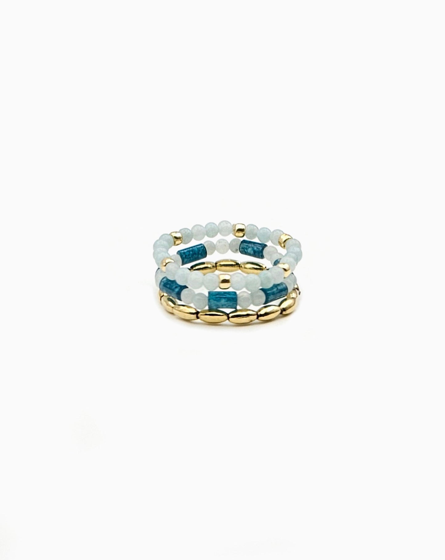 OCEAN BREEZE GEMSTONE STRETCH RINGS