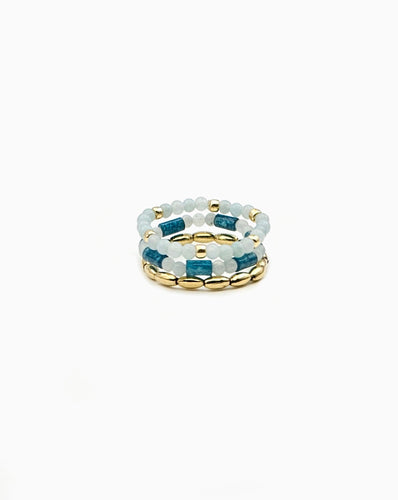 OCEAN BREEZE GEMSTONE STRETCH RINGS