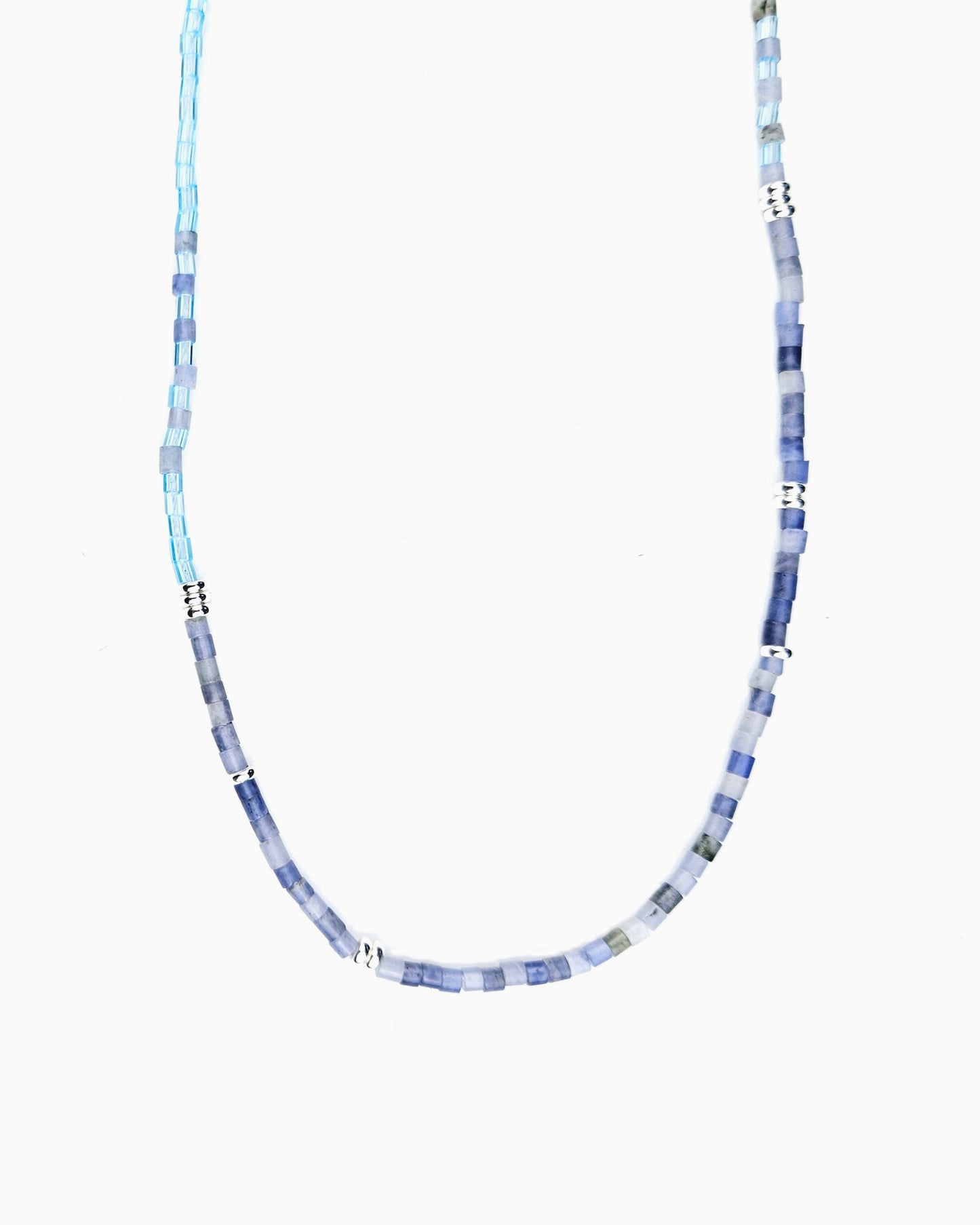 AZURE WAVES GEMSTONE NECKLACE