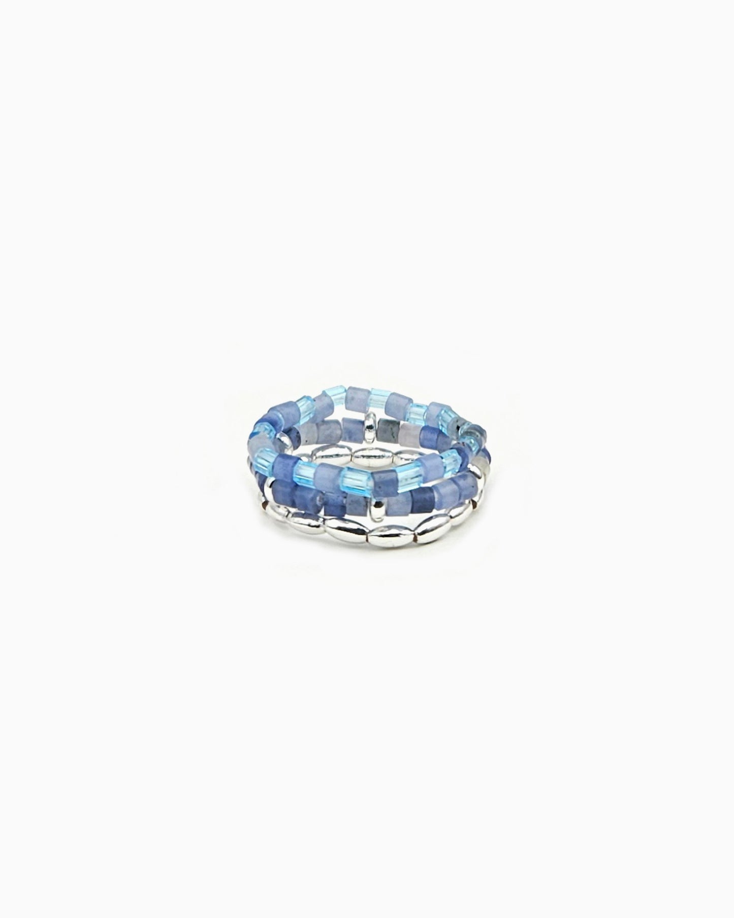 AZURE WAVES GEMSTONE STRETCH RINGS