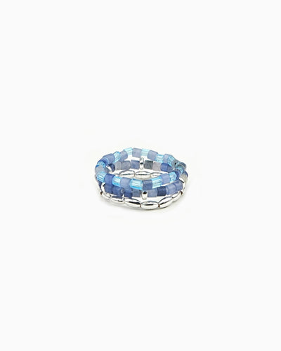 AZURE WAVES GEMSTONE STRETCH RINGS