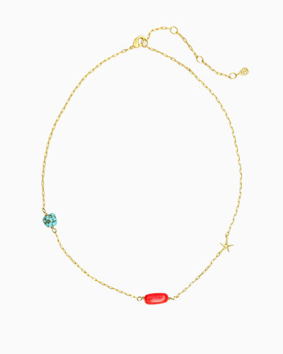 TURQUOISE & RED CORAL NECKLACE