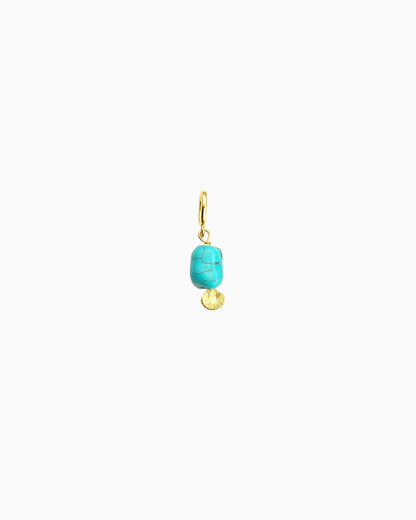 TURQUOISE & SEASHELL CLIP-ON CHARM