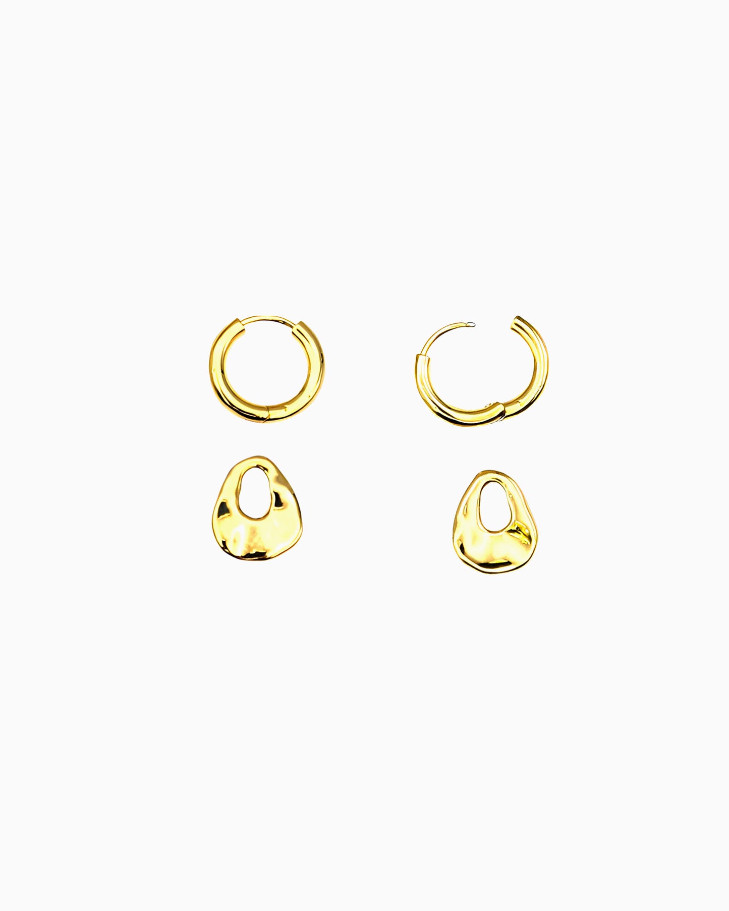 MOLTEN DROP HUGGIE EARRINGS
