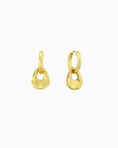 MOLTEN DROP HUGGIE EARRINGS