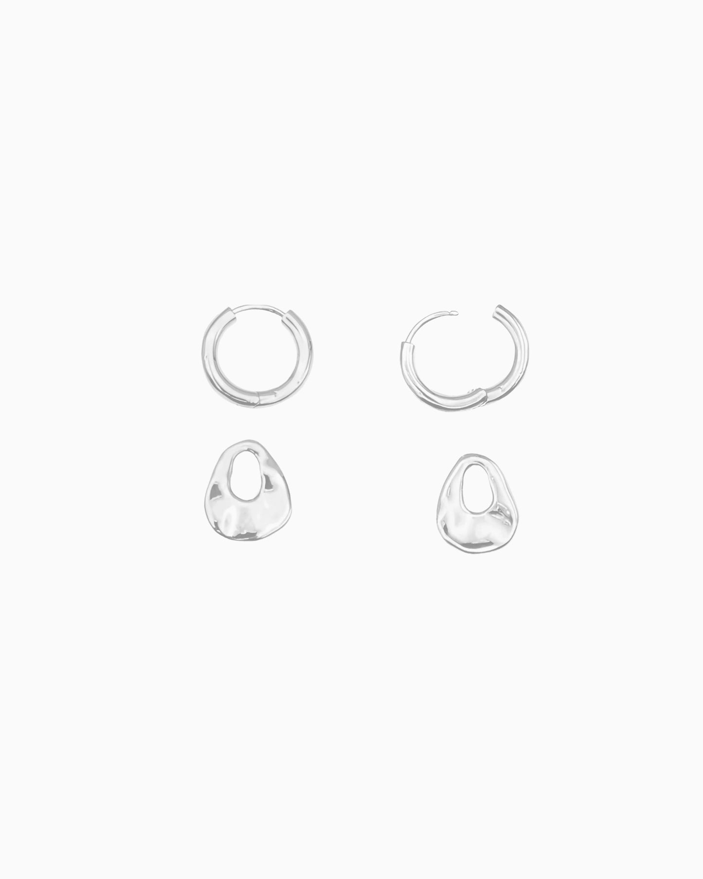 MOLTEN DROP HUGGIE EARRINGS