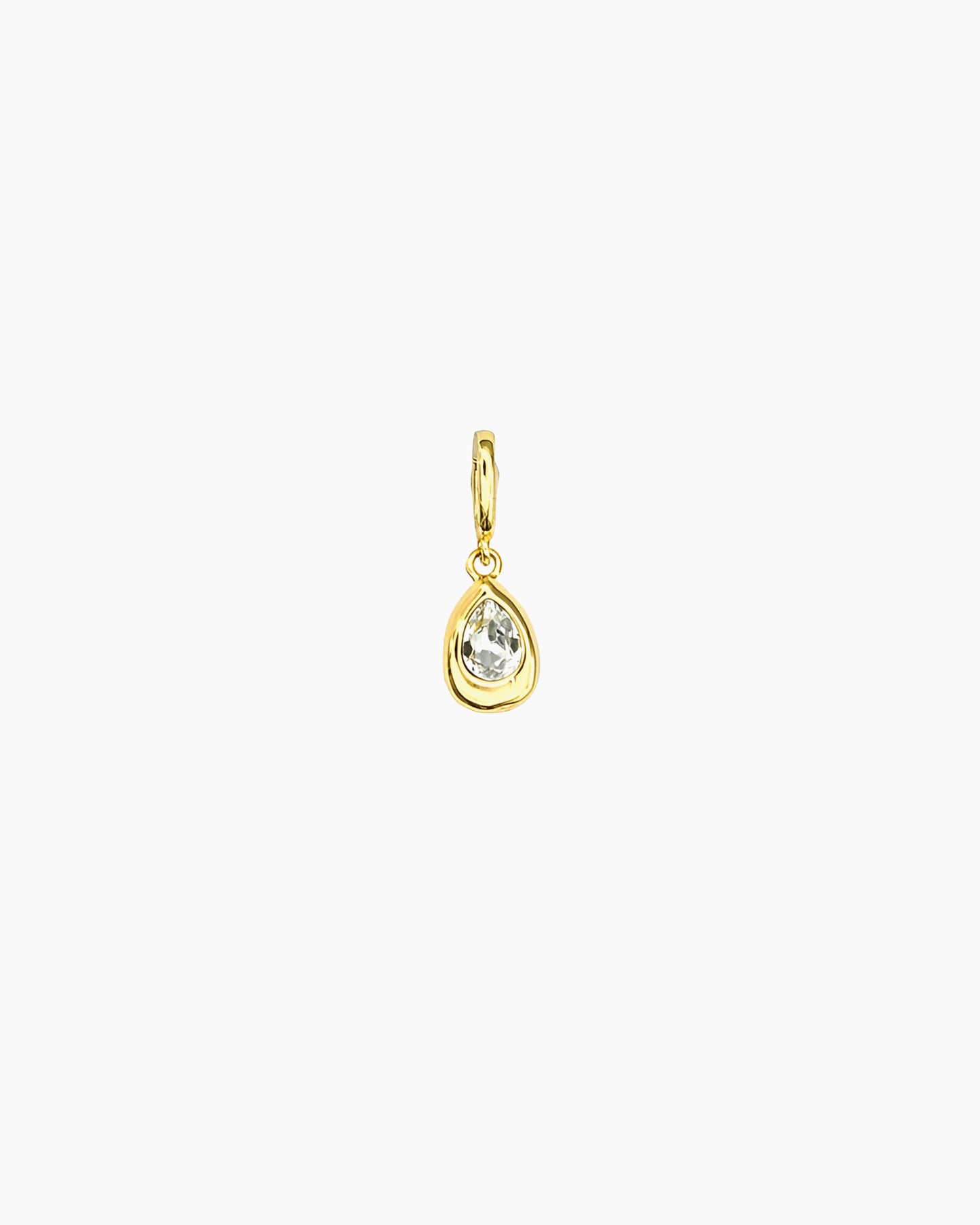 MOLTEN TEARDROP CRYSTAL CLIP-ON CHARM