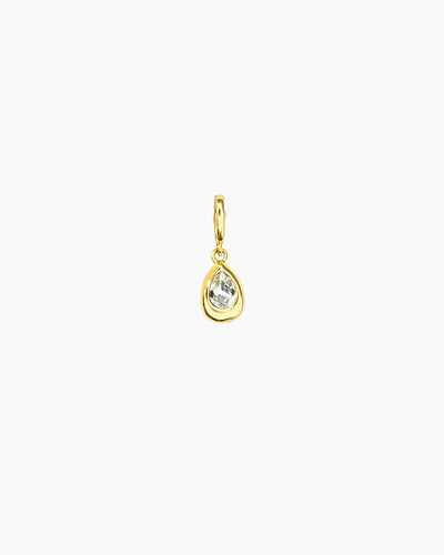 MOLTEN TEARDROP CRYSTAL CLIP-ON CHARM