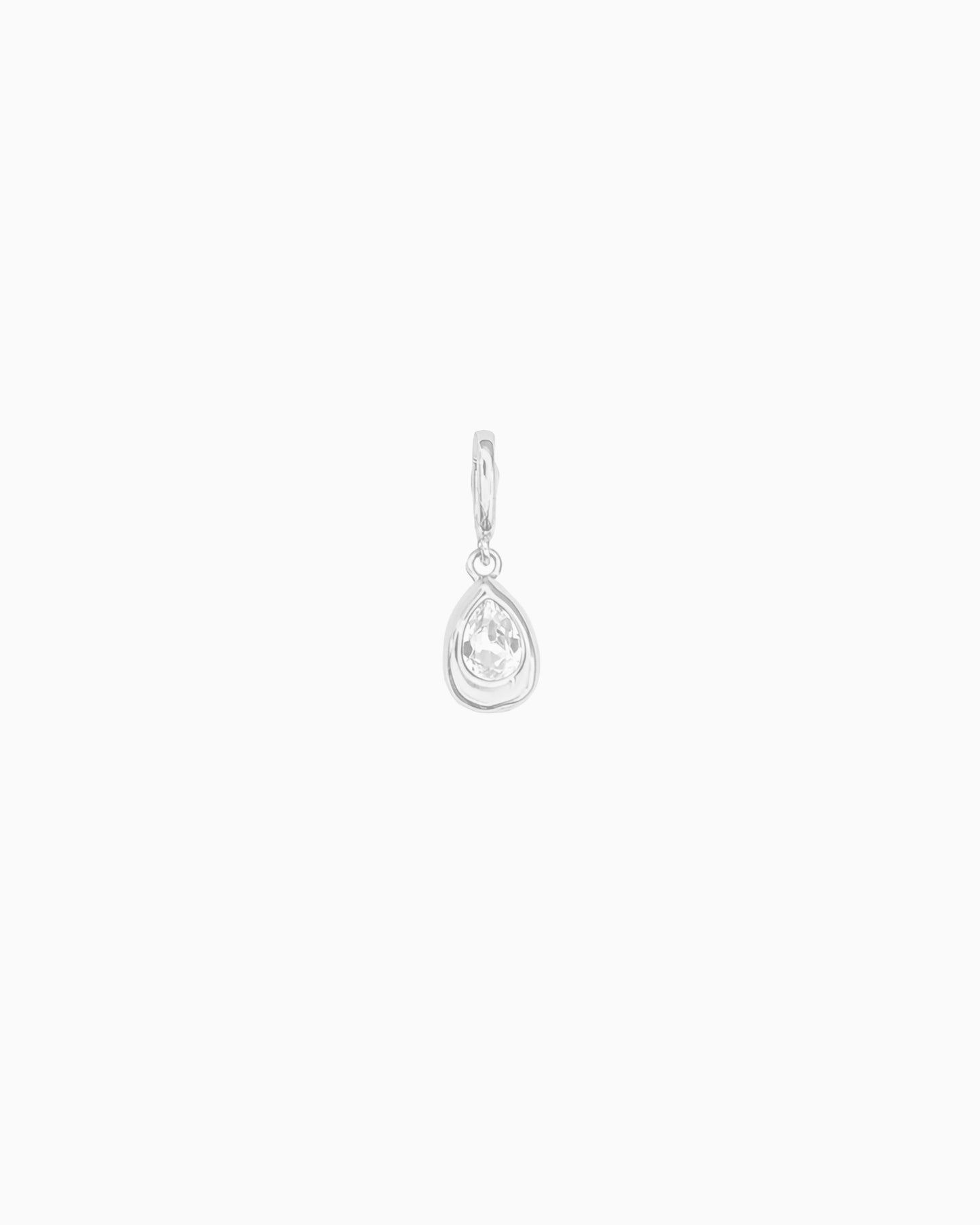 MOLTEN TEARDROP CRYSTAL CLIP-ON CHARM