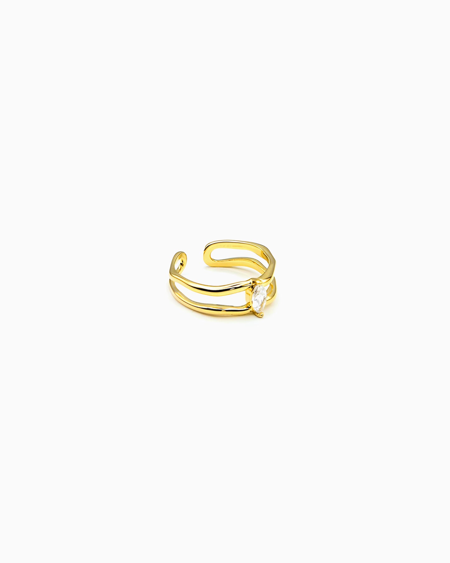 MOLTEN DOUBLE WAVE RING
