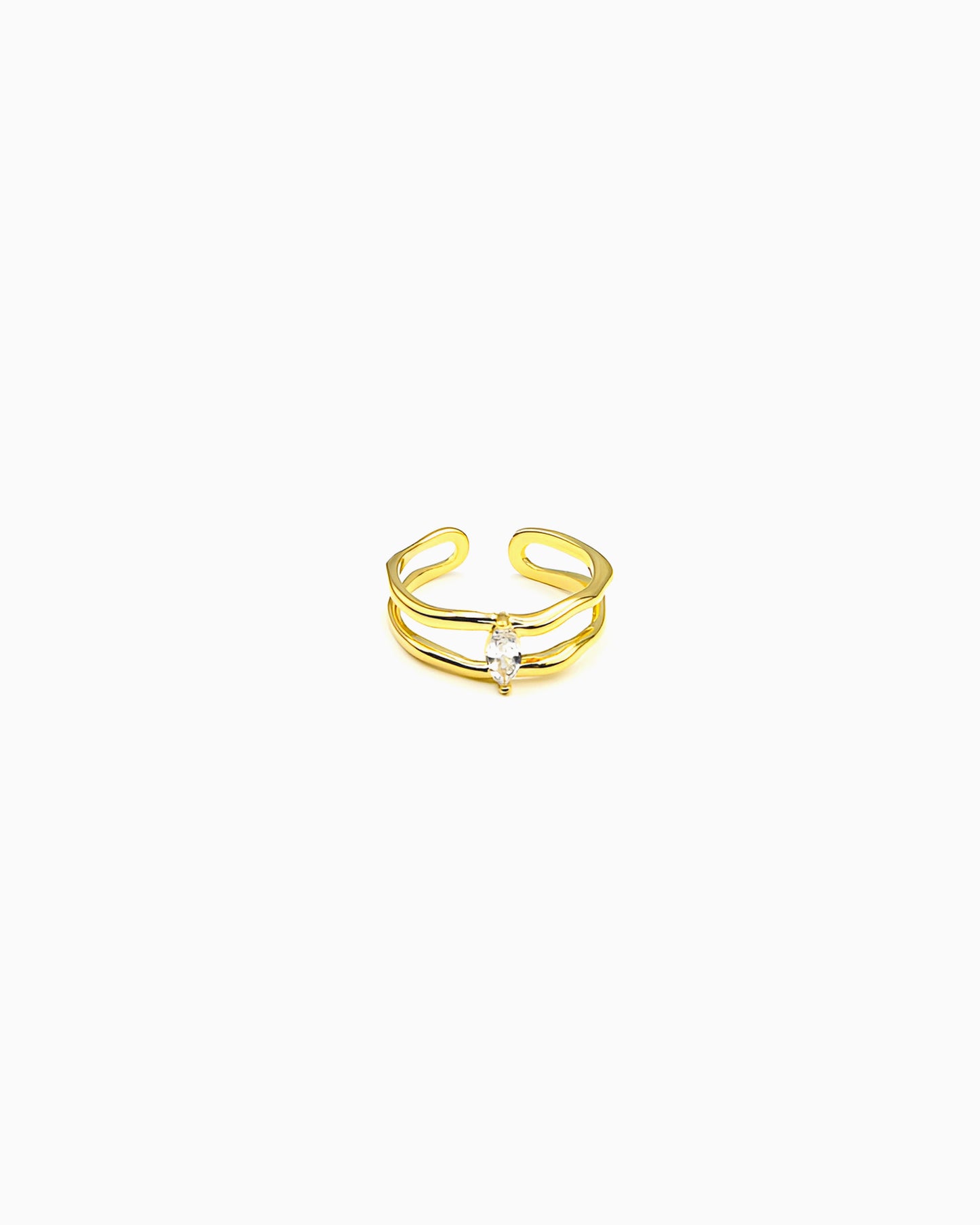 MOLTEN DOUBLE WAVE RING