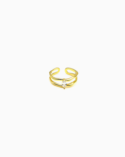 MOLTEN DOUBLE WAVE RING