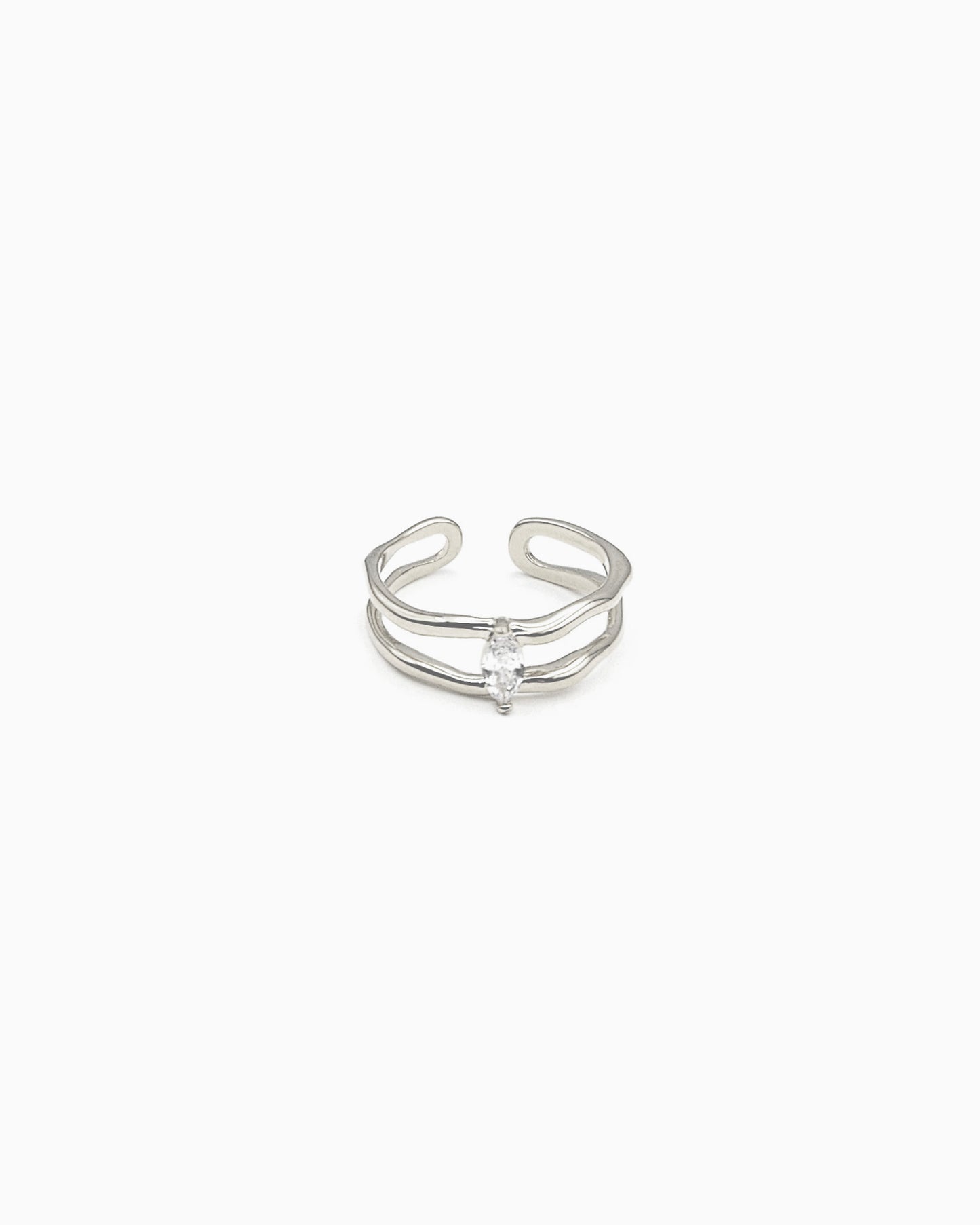 MOLTEN DOUBLE WAVE RING