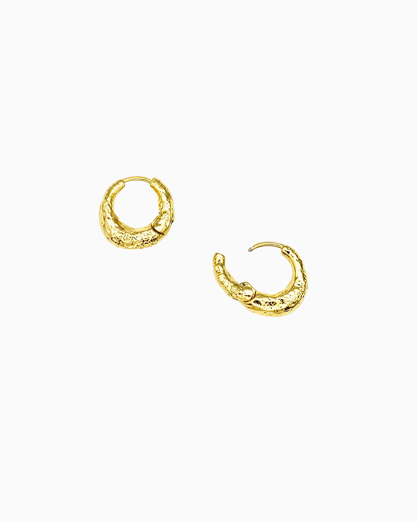 SOFT EROSION HUGGIE EARRINGS