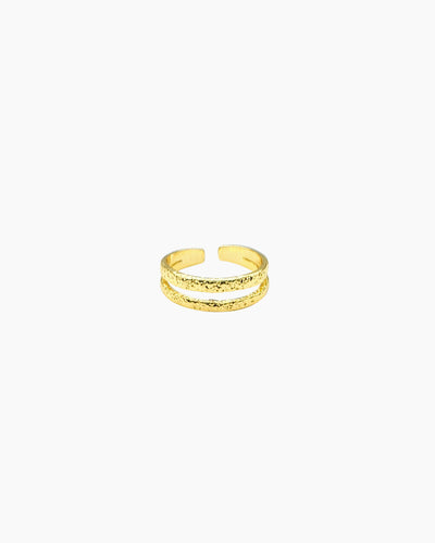 SOFT EROSION DOUBLE BAND ADJUSTABLE RING