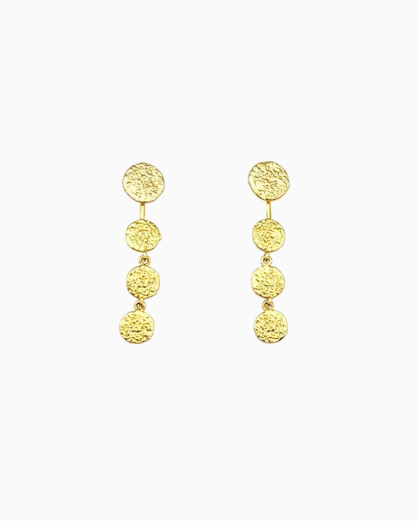 SOFT EROSION DISC LINK JACKET EARRINGS