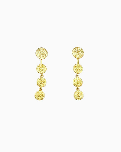 SOFT EROSION DISC LINK JACKET EARRINGS