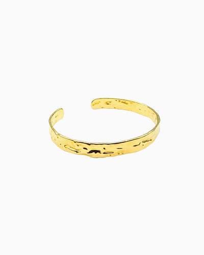 textured cuff bracelet in gold finish