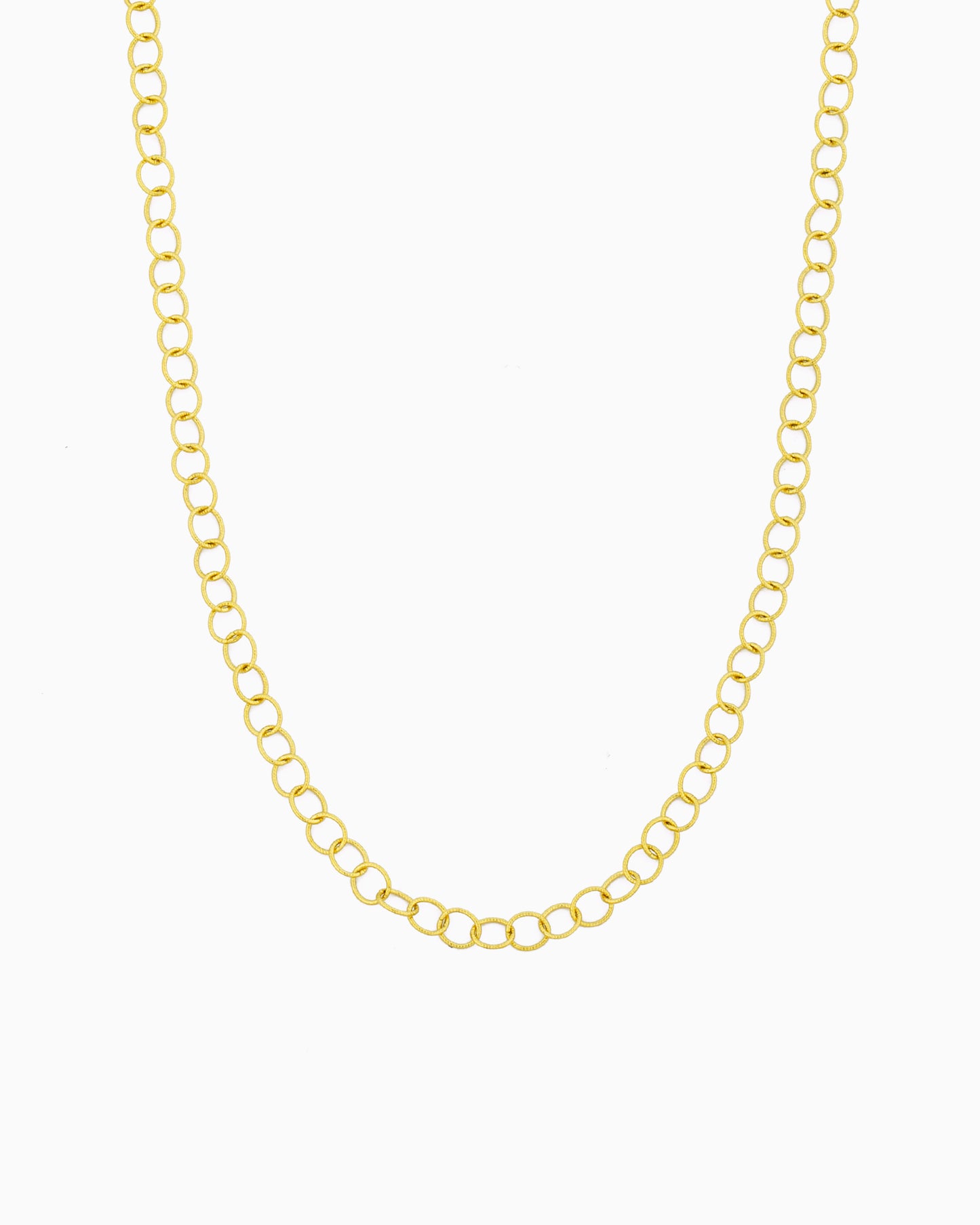 TEXTURED CABLE CHAIN NECKLACE