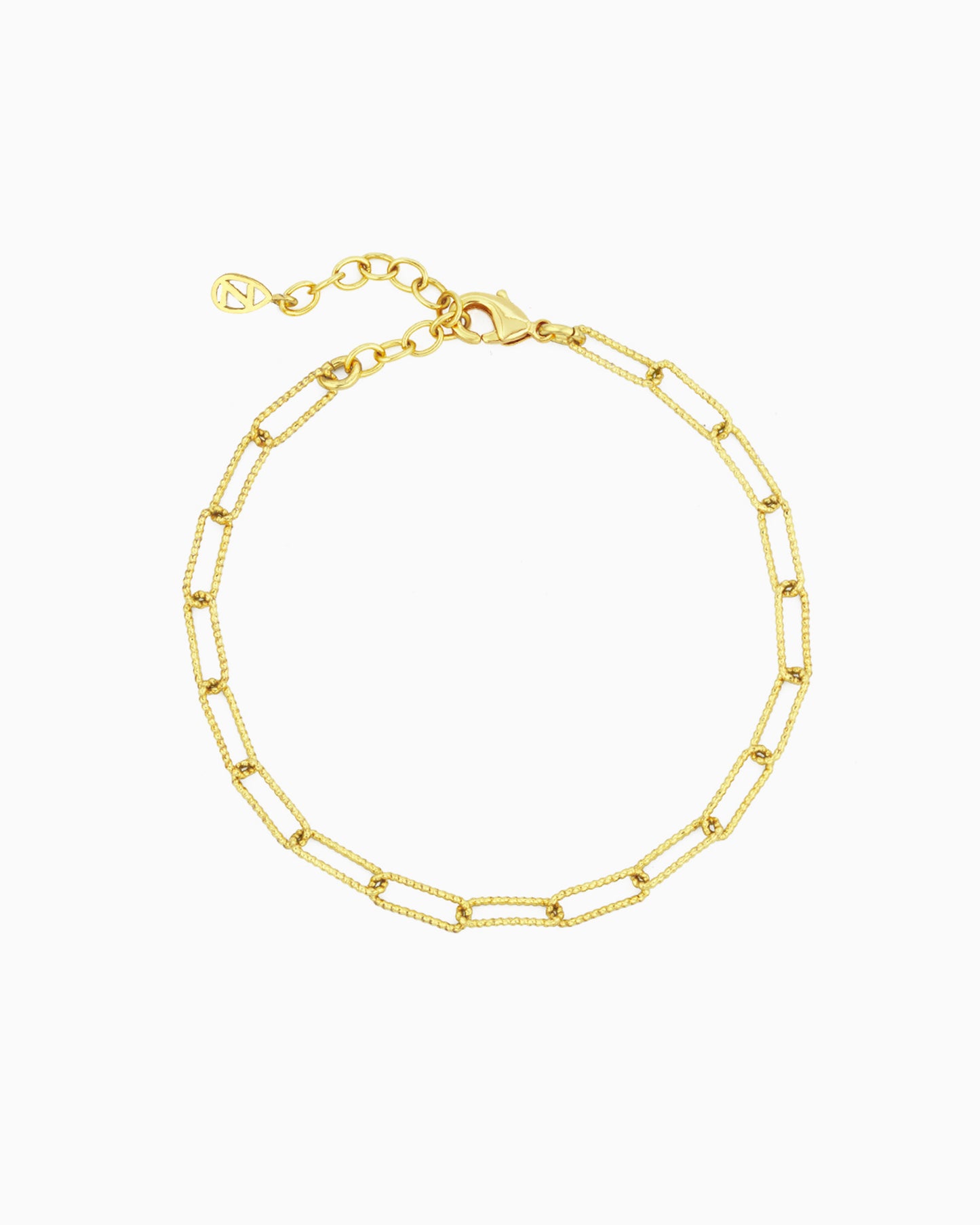 TEXTURED PAPERCLIP CHAIN BRACELET