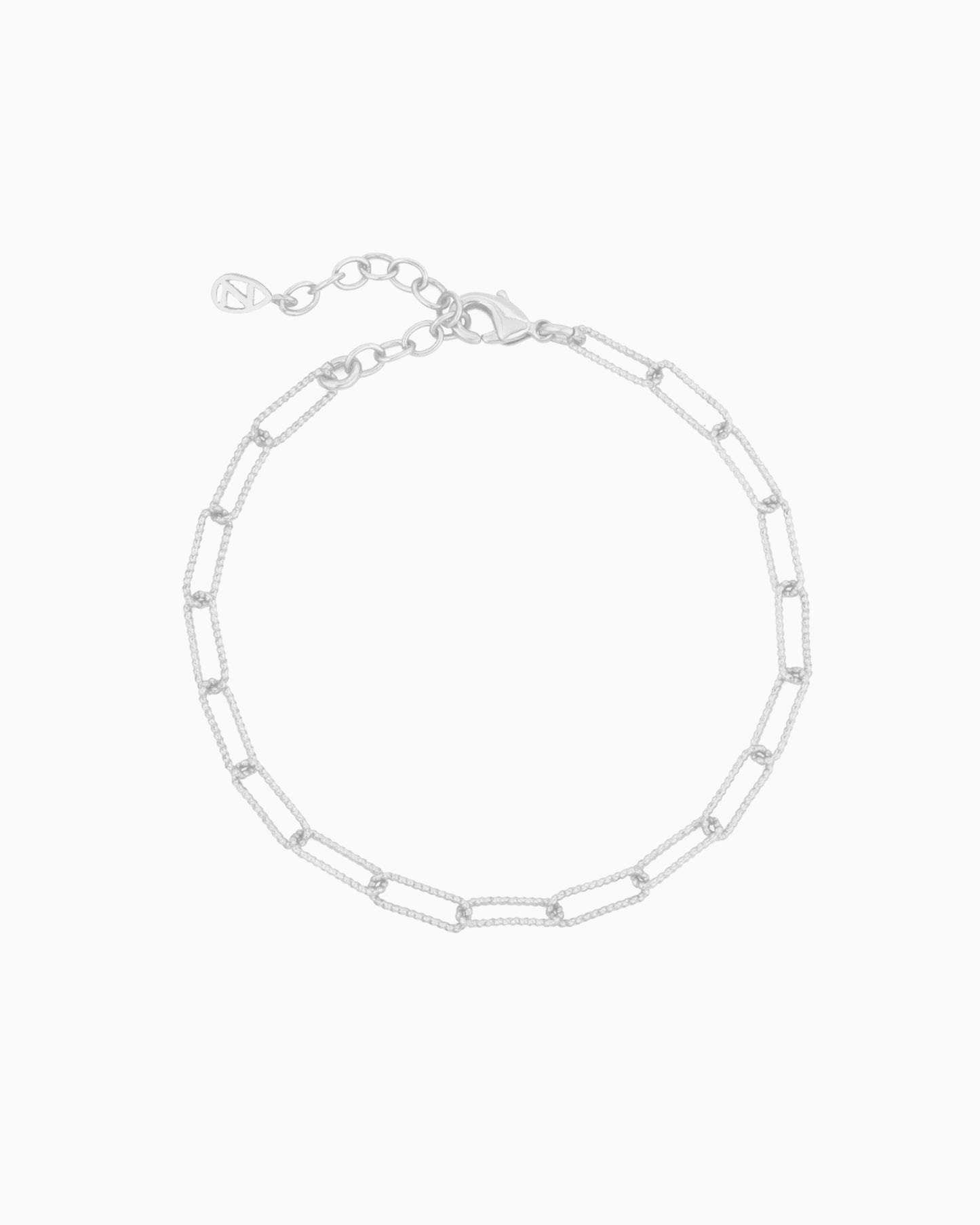 TEXTURED PAPERCLIP CHAIN BRACELET