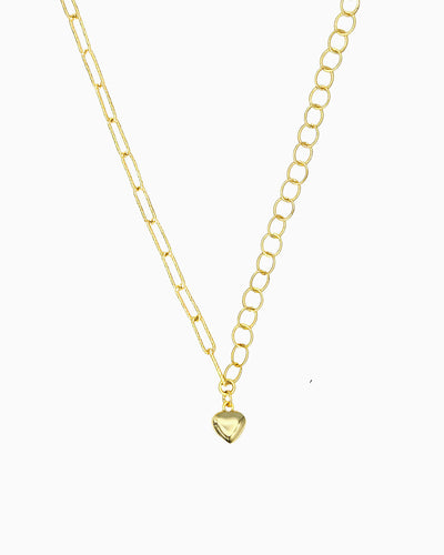 PUFFED HEART NECKLACE