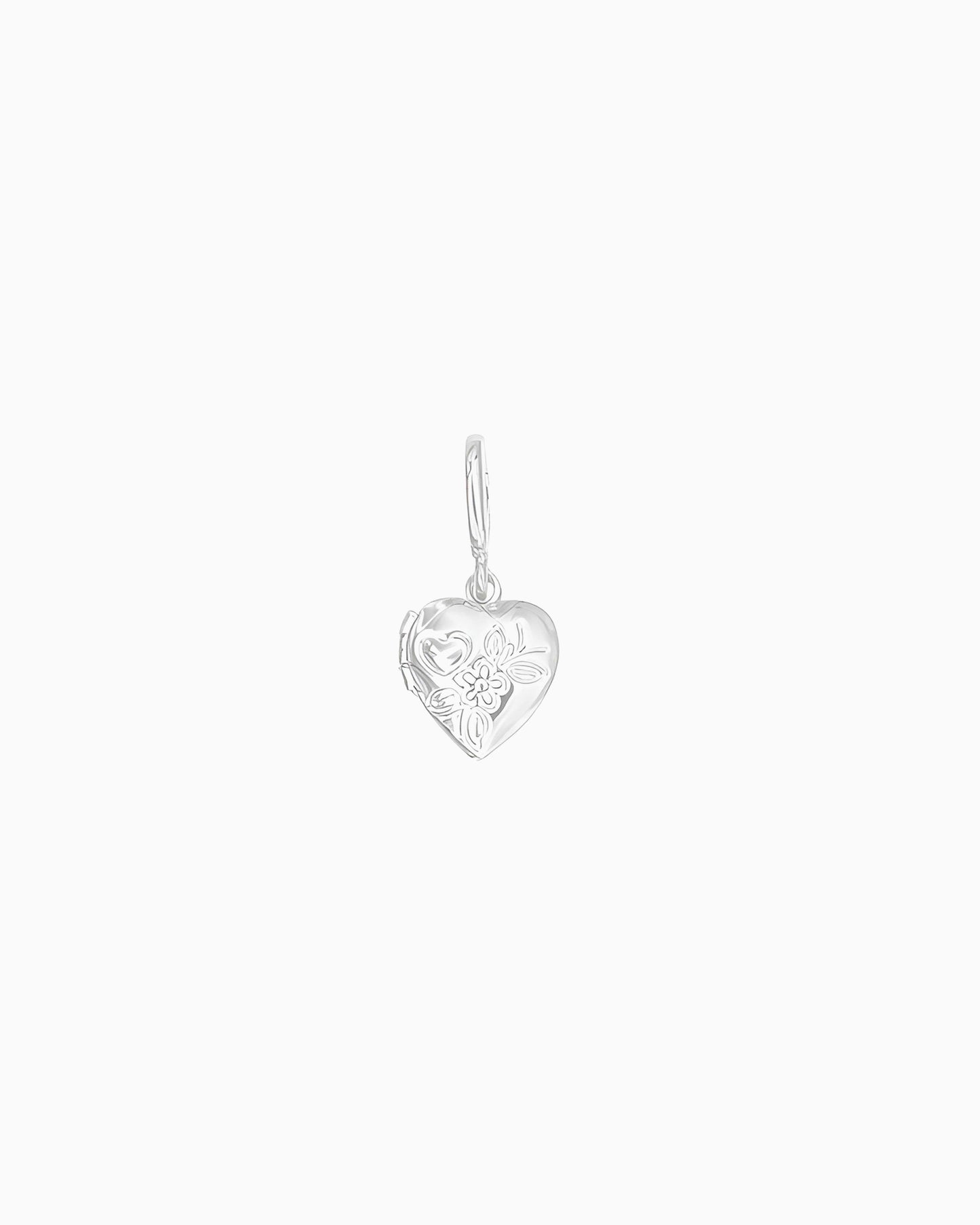 ENGRAVED HEART LOCKET CLIP-ON CHARM