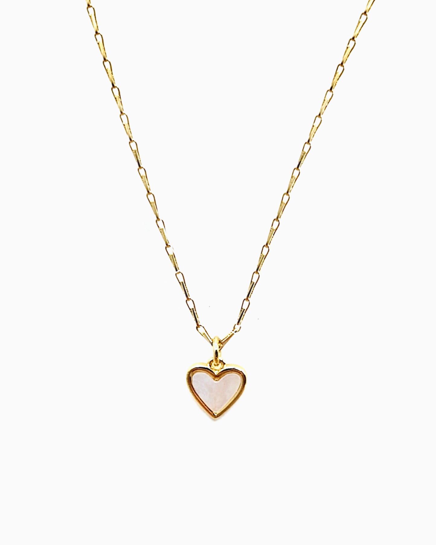 MOP INLAY HEART NECKLACE