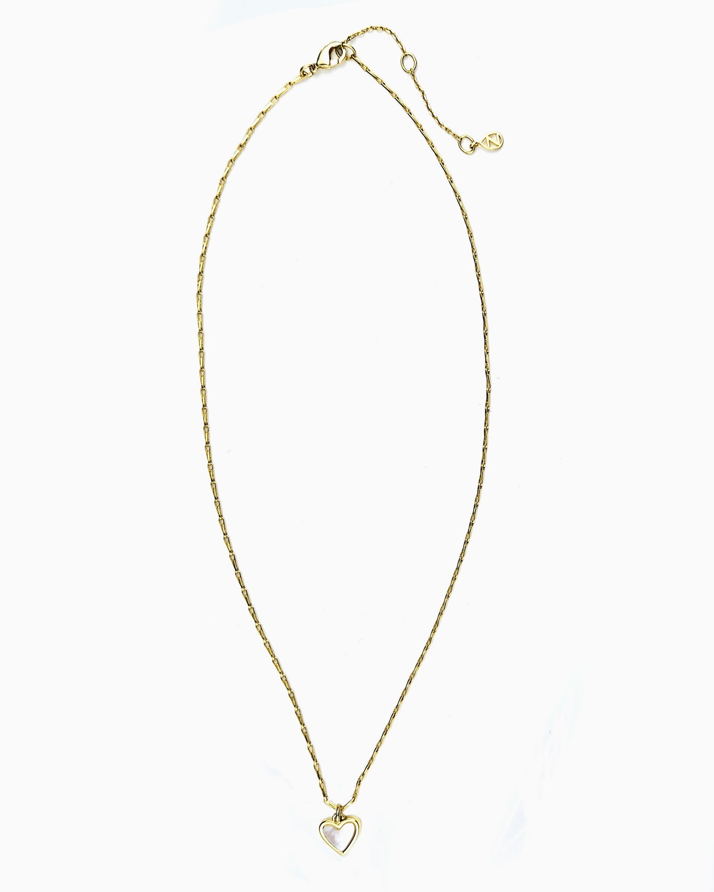 MOP INLAY HEART NECKLACE