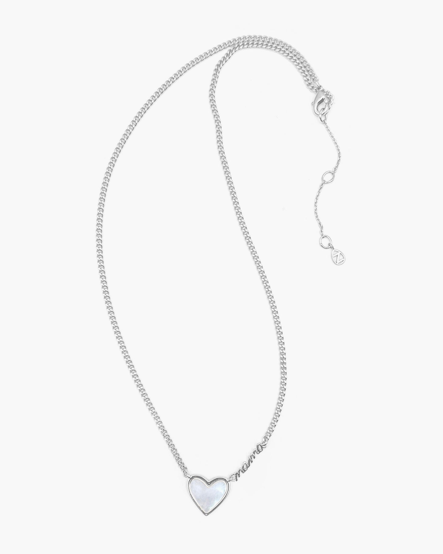MAMA MOP INLAY HEART NECKLACE
