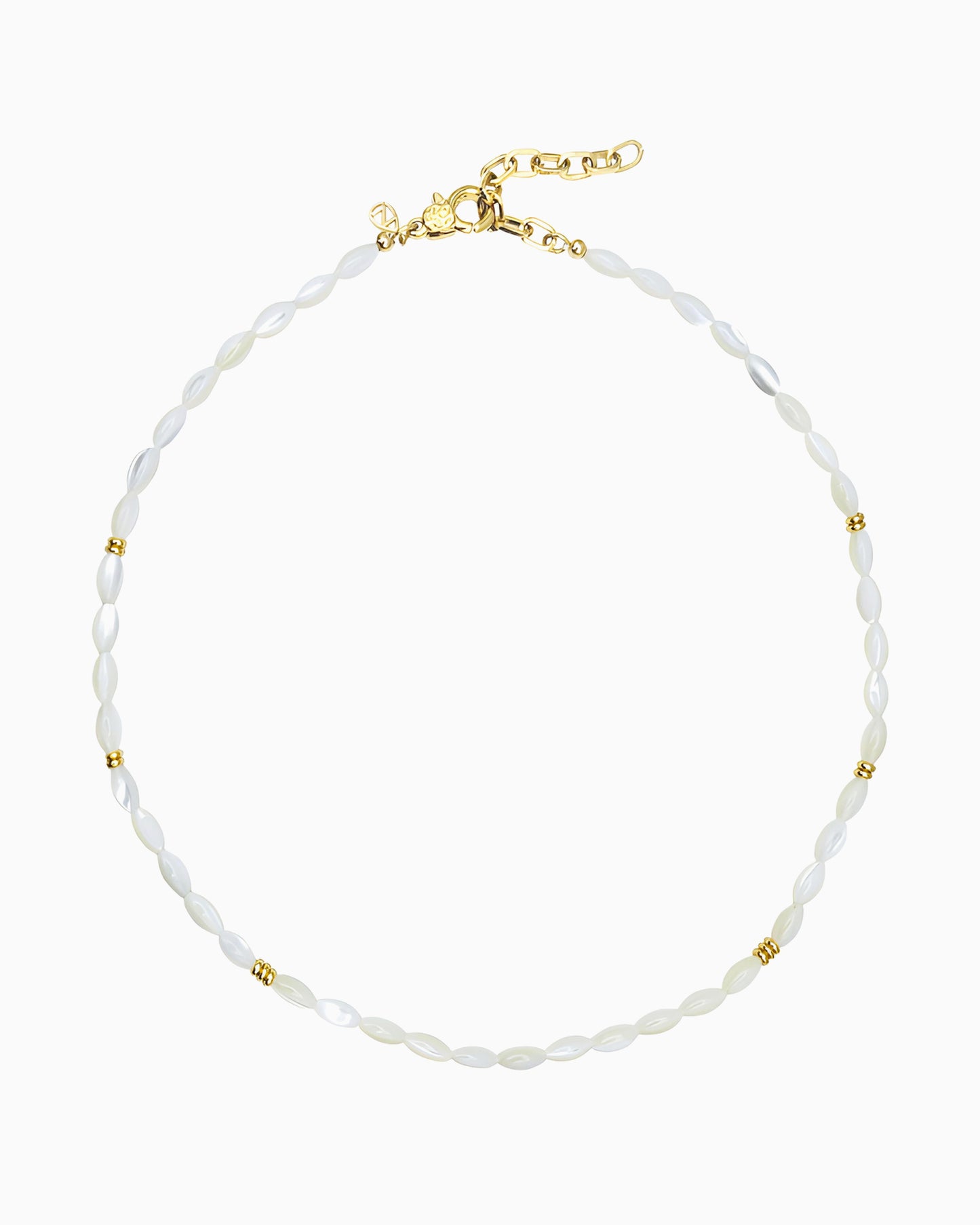 OVAL MOP BEADED NECKLACE