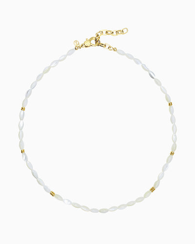 OVAL MOP BEADED NECKLACE