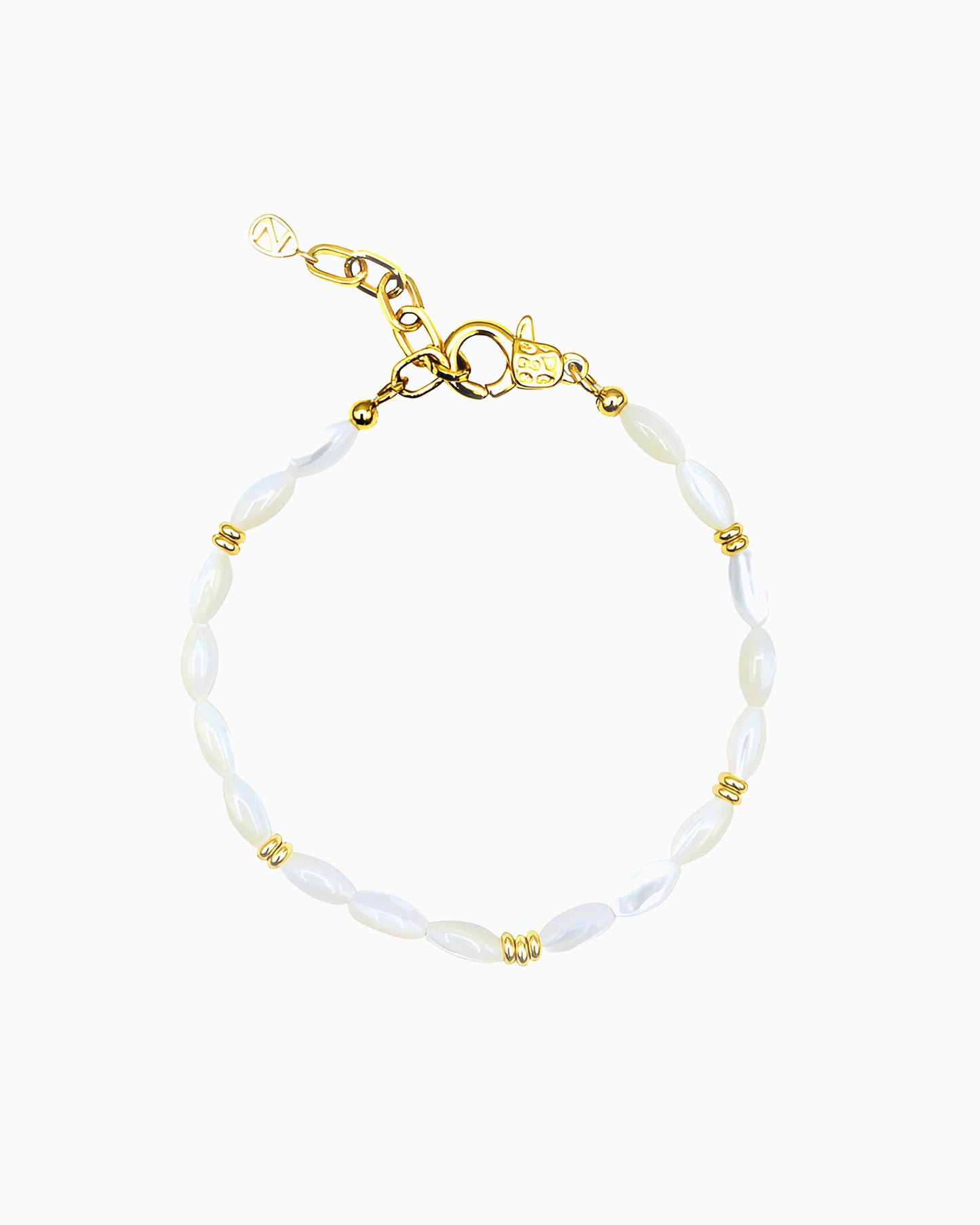 OVAL MOP BEADED BRACELET