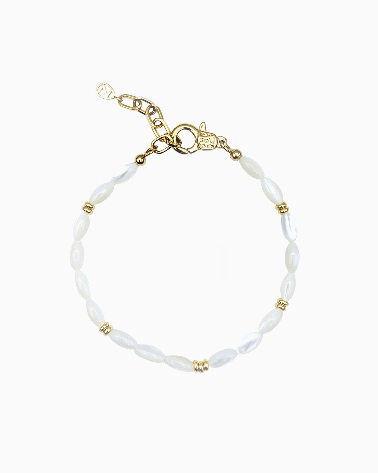 OVAL MOP BEADED BRACELET