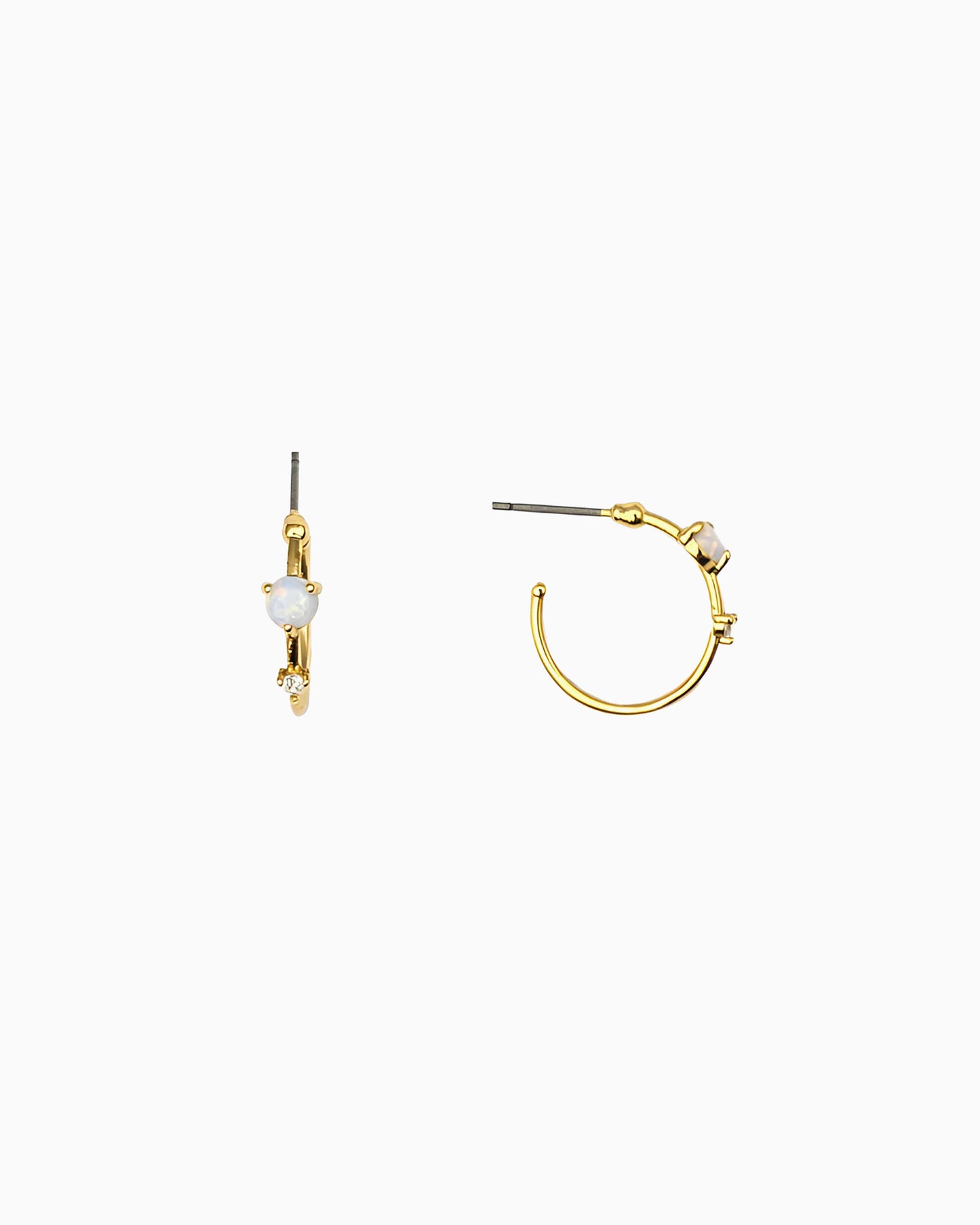 DAINTY WHITE OPAL EARRINGS