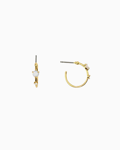 DAINTY WHITE OPAL EARRINGS