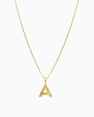 BUNBURST INITIAL PENDANT NECKLACE