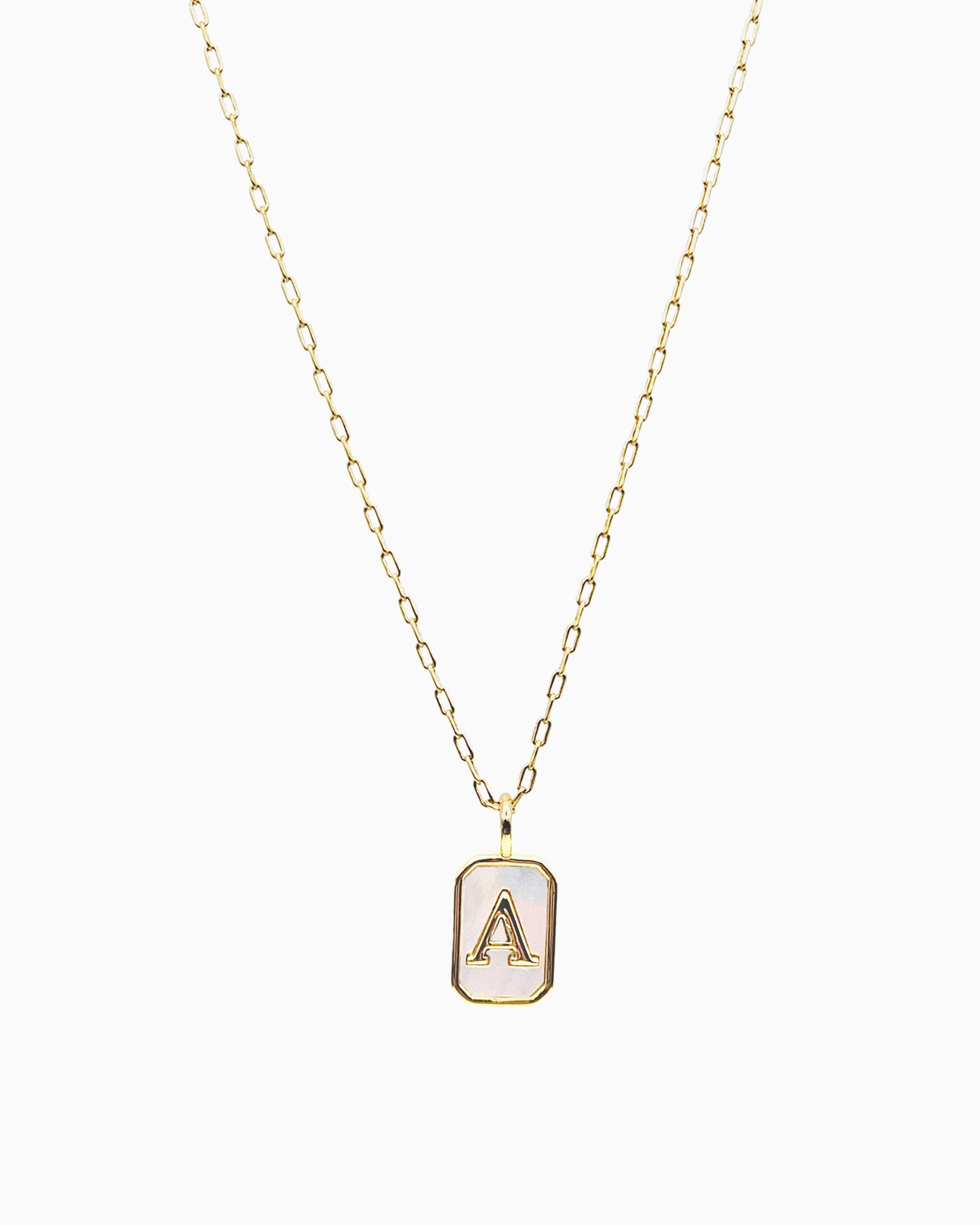 MOP INITIAL NECKLACE