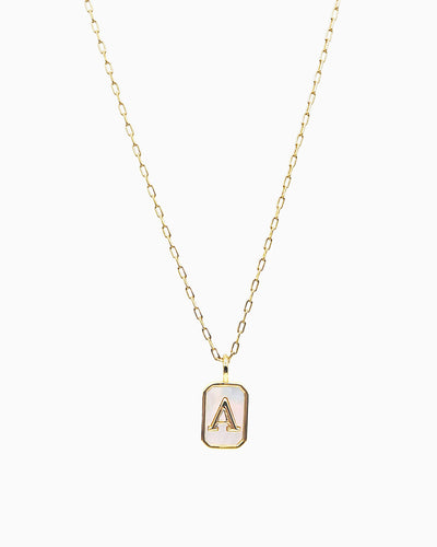 MOP INITIAL NECKLACE