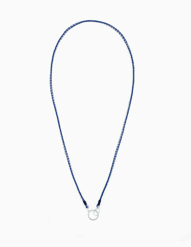 Hand-braided green cord necklace with a silver charm holder ring, designed to be worn alone or personalized with ZoHaYo Clip-On Charms.