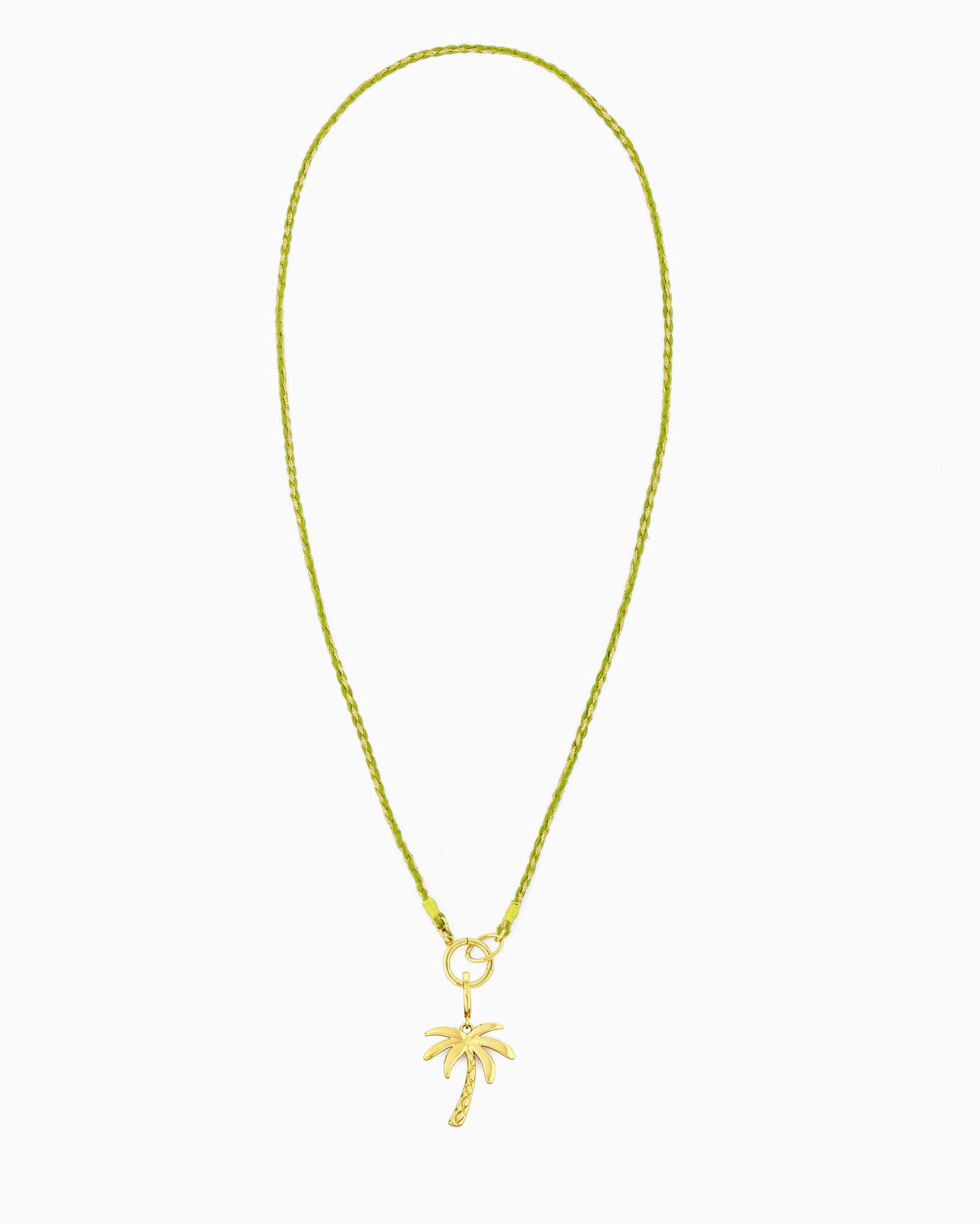 SOFT GLOW BRAIDED CORD CHARM NECKLACE