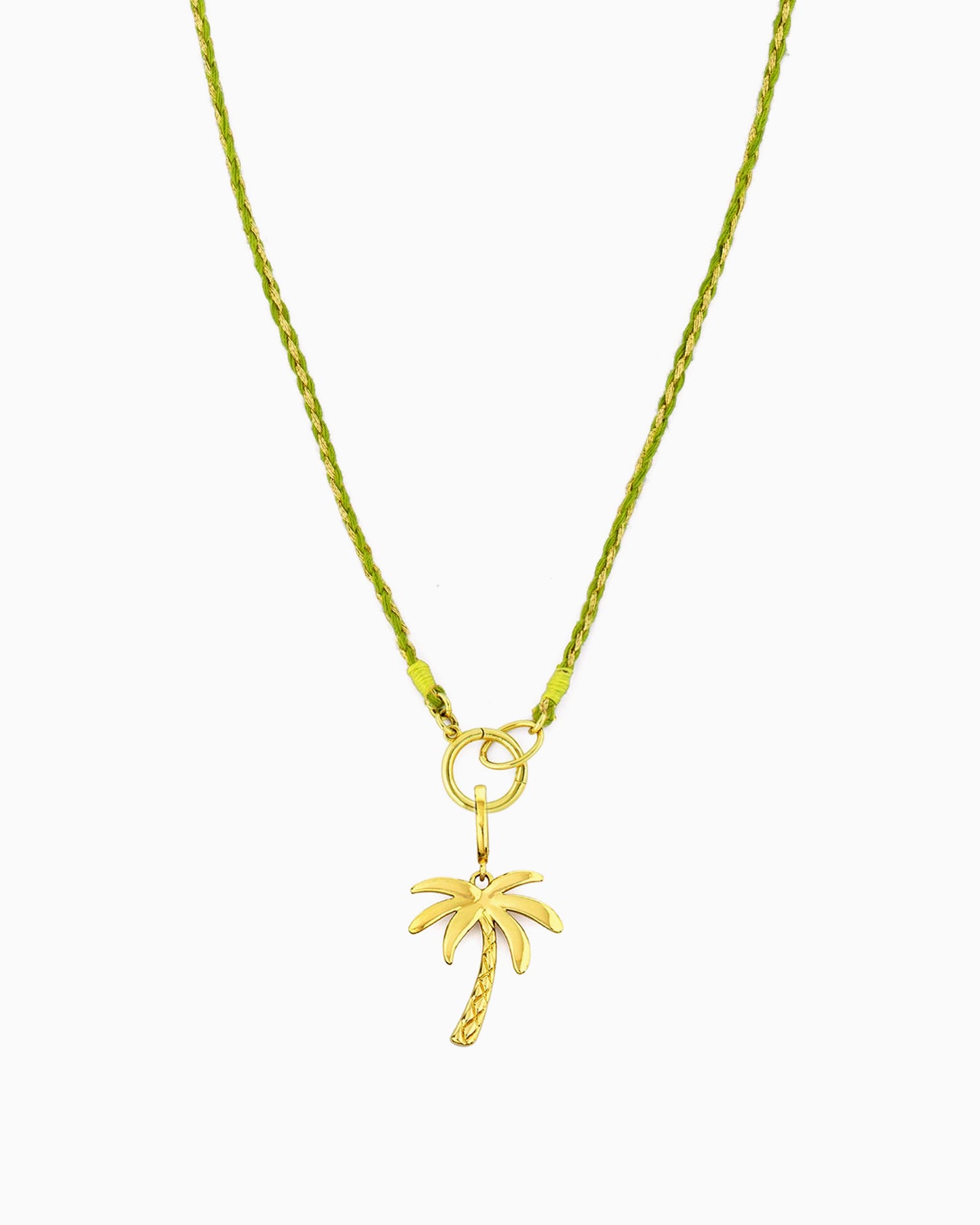 SOFT GLOW BRAIDED CORD CHARM NECKLACE