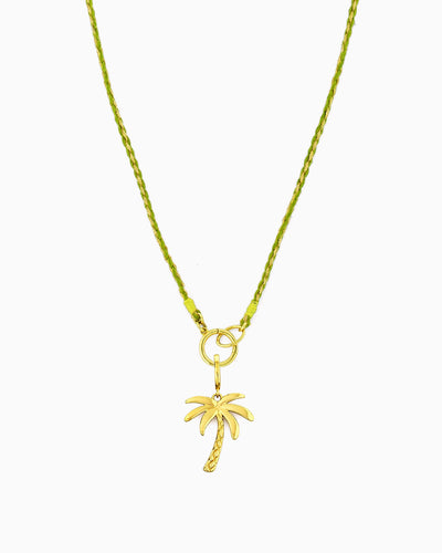 SOFT GLOW BRAIDED CORD CHARM NECKLACE