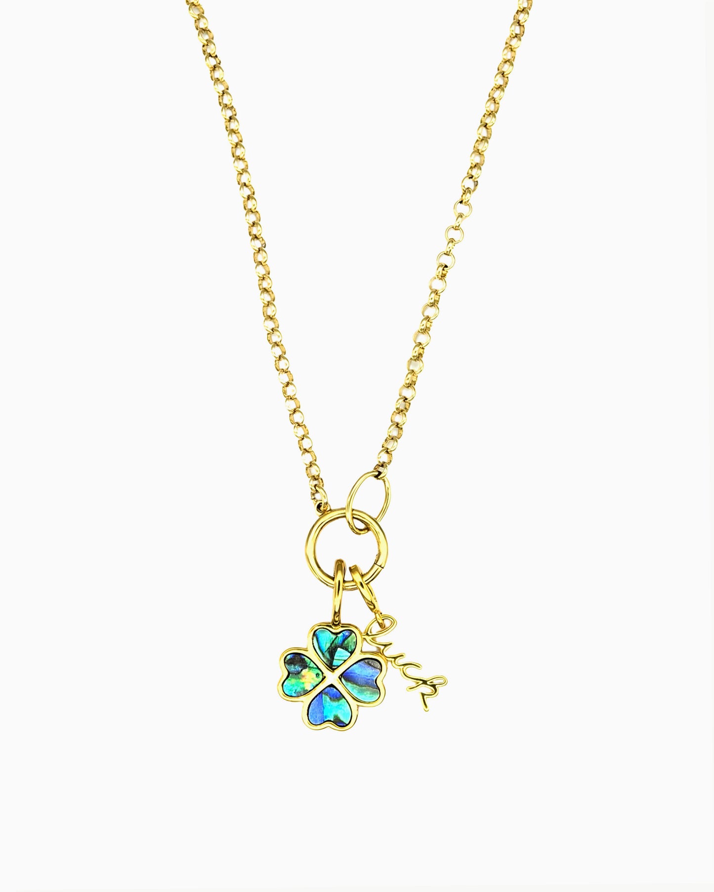 GOOD LUCK CLOVER CHARM NECKLACE