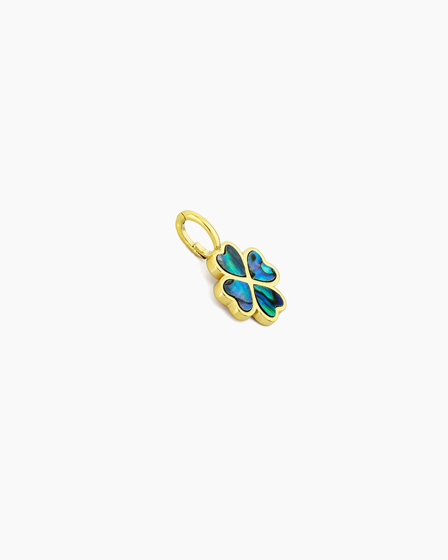 ABALONE INLAY CLOVER CLIP-ON CHARM