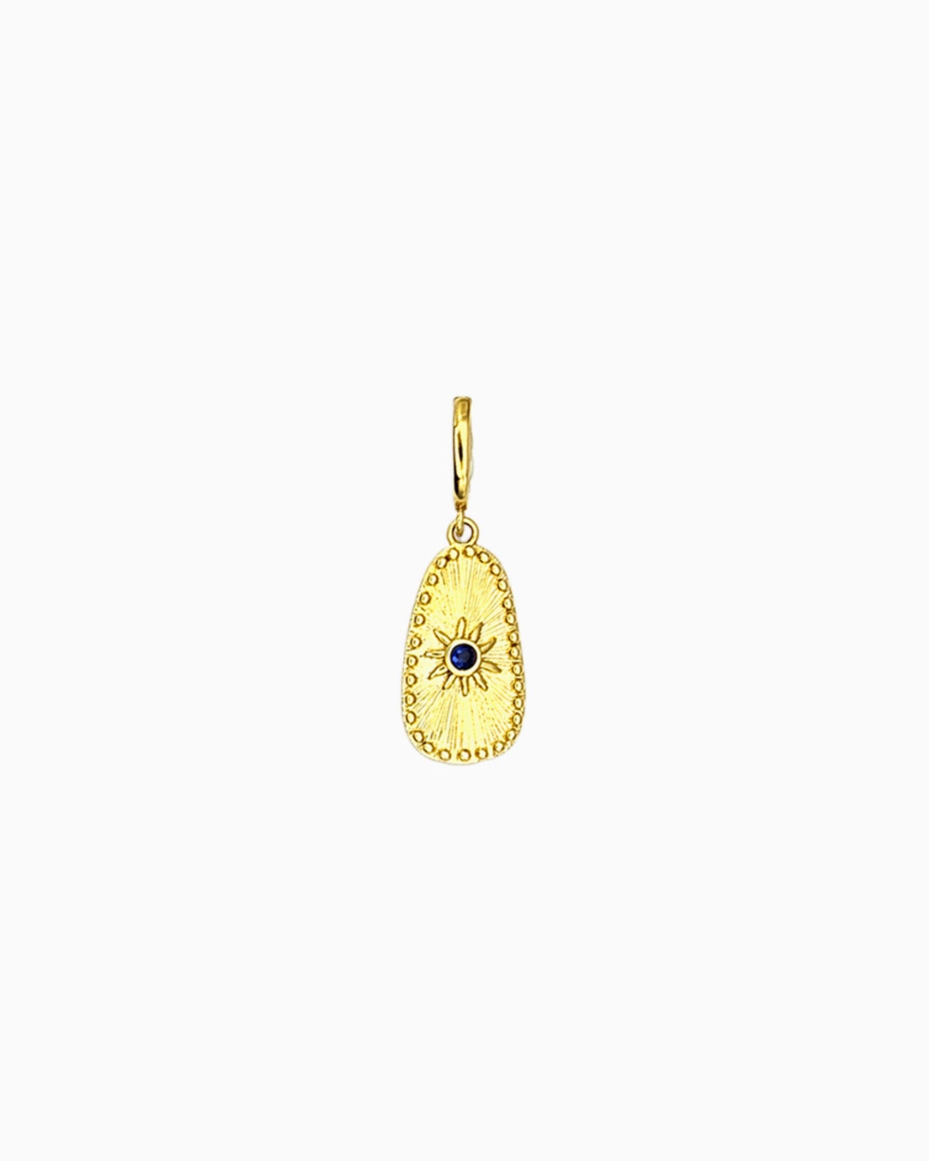 gold pvd plated clip-on midnight sun charm