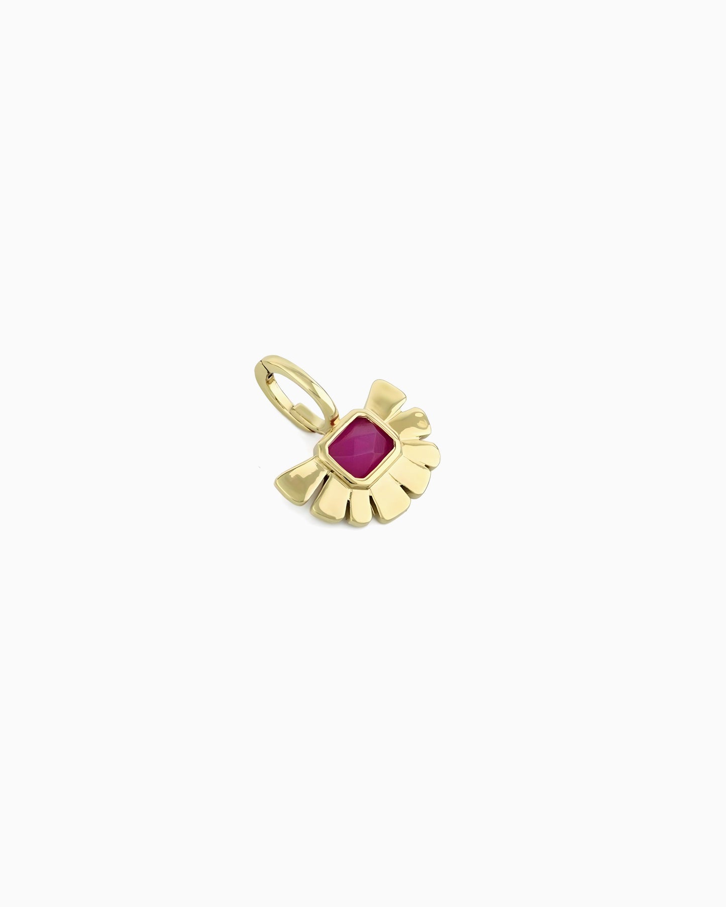 PINK ZEST FAN FLOWER CLIP-ON CHARM