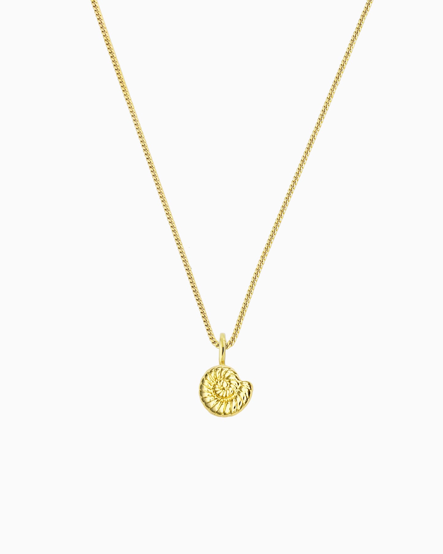 PEACH CORAL NAUTILUS NECKLACE